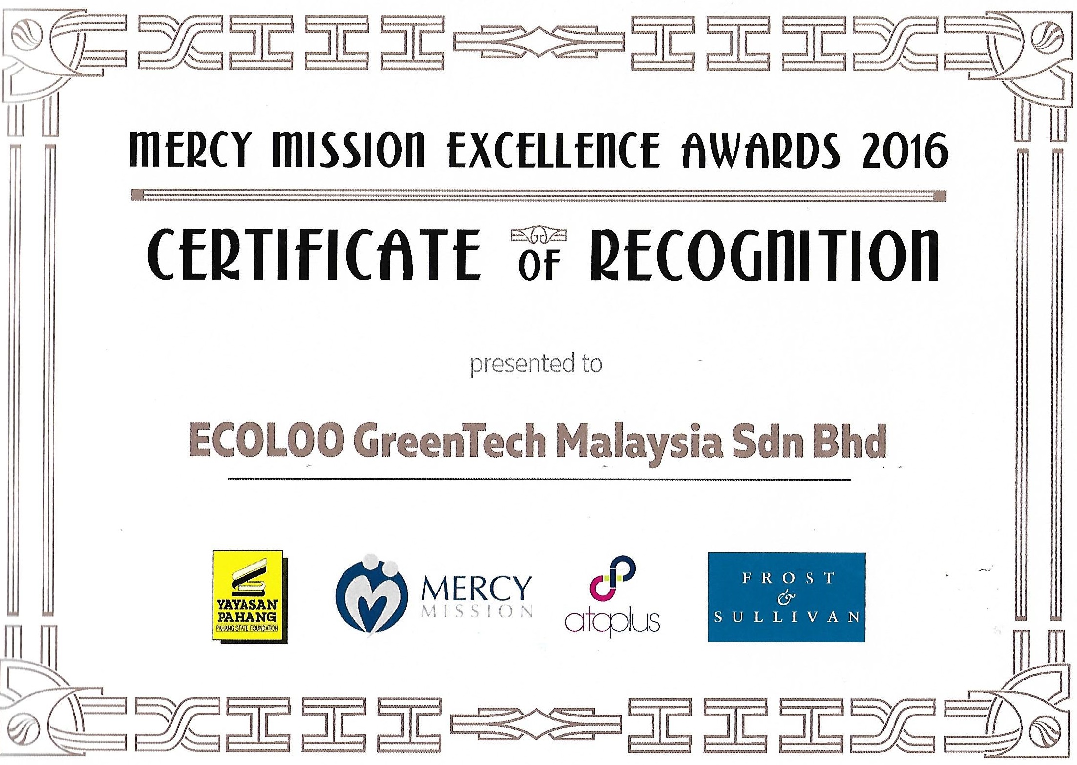 ECOLOO Award: Mercy Mission Award